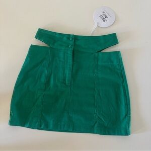 NWT Princess Polly Green Cutout Waist Mini Amara Skirt